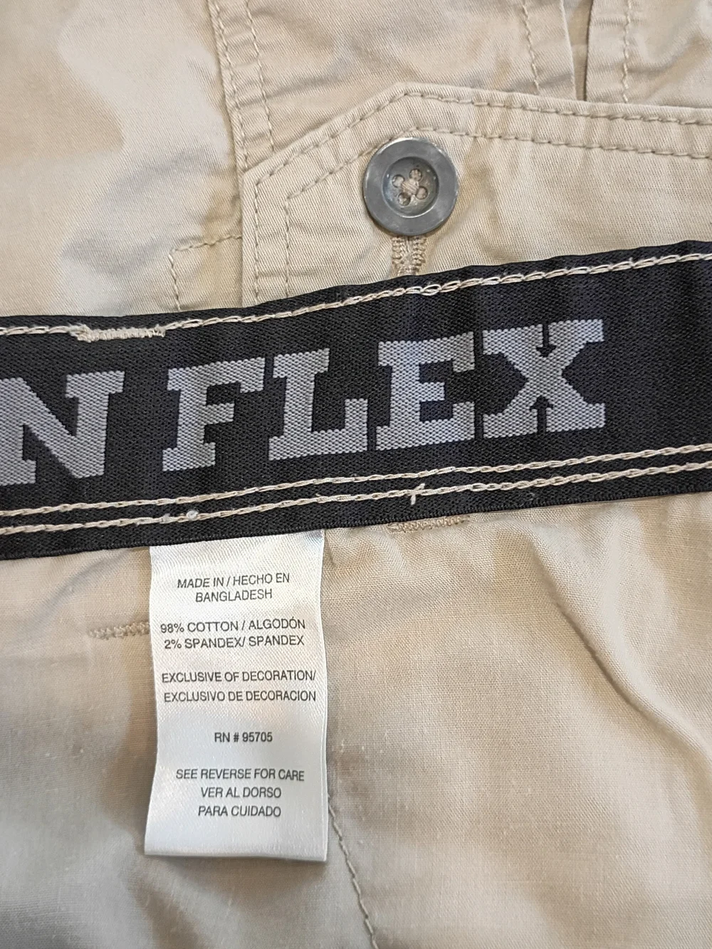 Iron Flex Men's Cargo Shorts Size 40, 98% Cotton, Multipocket